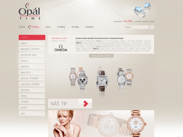 tvorba webových stránek reference - hodinky a šperky